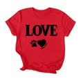 thumbnail image 1 of Tops Cortos para las Mujeres Manga Corta Cuello Tripulación Día de San Valentín Impreso Casual Vintage Gráfico Tee Camiseta Ligera para el Uso Diario, Primavera Superior de las Mujeres para el Verano, 1 of 8