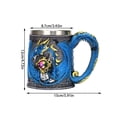 thumbnail image 2 of Medieval Dragon Beer Mug, Creative 3D Winged Dragon Embossed Beer Glass, Unique Resin & Stainless Steel Dragon Coffee Mug, Decorative Dragon Handle Mug for Beer and Coffee Lovers, 2 of 7