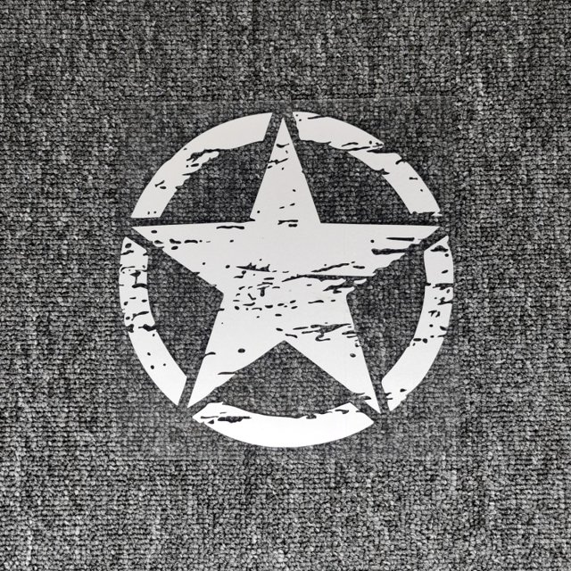 HENGFAYCar Stickers Five-Pointed Stars Battle Damage Reflective Decoration For Door Engine Hood Prado Tacoma Pick-up Trunks