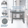 thumbnail image 3 of Garvee HDPE Shower Bench with Storage Shelf, Shower Seat Stool Chair, 20.6" x 13.8" x 17.7", Grey, 3 of 8