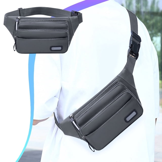 SPOORYYO Sac de Poitrine de Loisirs Grande Capacité Multi-Compartiments Imperméable pour Entraînement Physique Extérieur