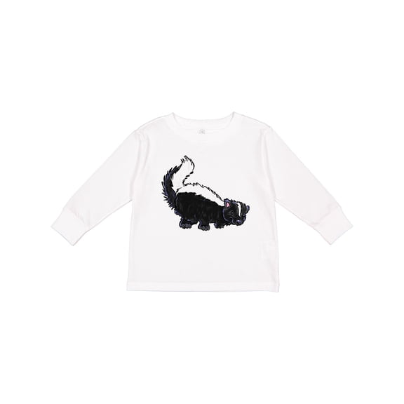 Inktastic Animals Cute Skunk Boys or Girls Long Sleeve Toddler T-Shirt
