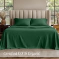 thumbnail image 3 of Bare Home Organic Jersey Sheet Set - 100% Organic Cotton - Deep Pocket - 4 Piece - King, Forest Green, 3 of 10