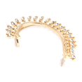 thumbnail image 2 of 1PC Rock Punk Clear Rhinestone Decor Ear Cuff Wrap Pendiente Para El Oído Izquierdo, 2 of 7