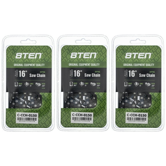 Ripping Chainsaw Chain 16 inch .063 .325 67DL for Stihl MS 261 290 361 3 Pack 810-CCC2372H