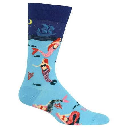 Hot Sox Mens Mermaids Crew Socks
