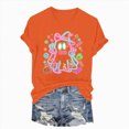thumbnail image 6 of NOLDARES Halloween Shirt for Women Funny Ghost Costume Tshirts Halloween Short Sleeve Graphic Tee Tops(Orange,XL), 6 of 6