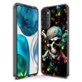 thumbnail image 3 of MUNDAZE Motorola Moto G Stylus 4G 2022 Shockproof Clear Hybrid Protective Phone Case Fantasy Paint Splash Pirate Skull Cover, 3 of 5