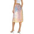 thumbnail image 6 of QAFOPEH Women's Glitter Sequins Tassel High Waist Party Midi Wrap Skirts, 6 of 9