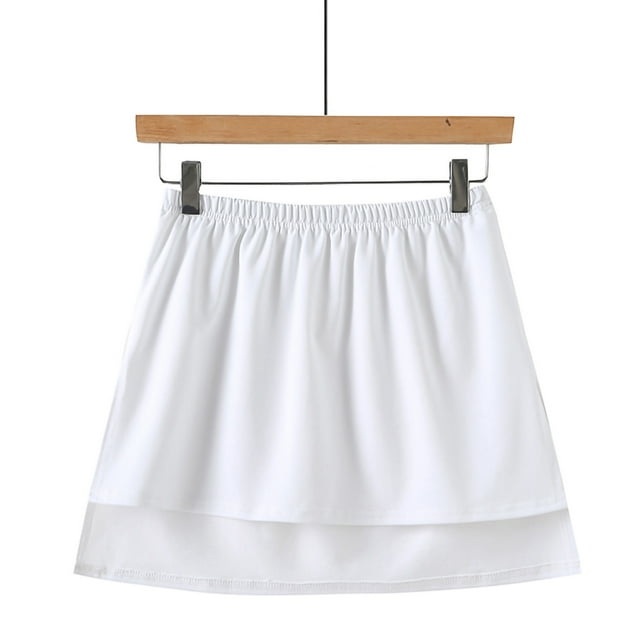 Outfmvch Robe Blanche Superposée à Étages en Voile à Rayures Imprimées Rallonge Demi-Slip Jupe Grande Taille Robes pour Femmes Robes d'Automne