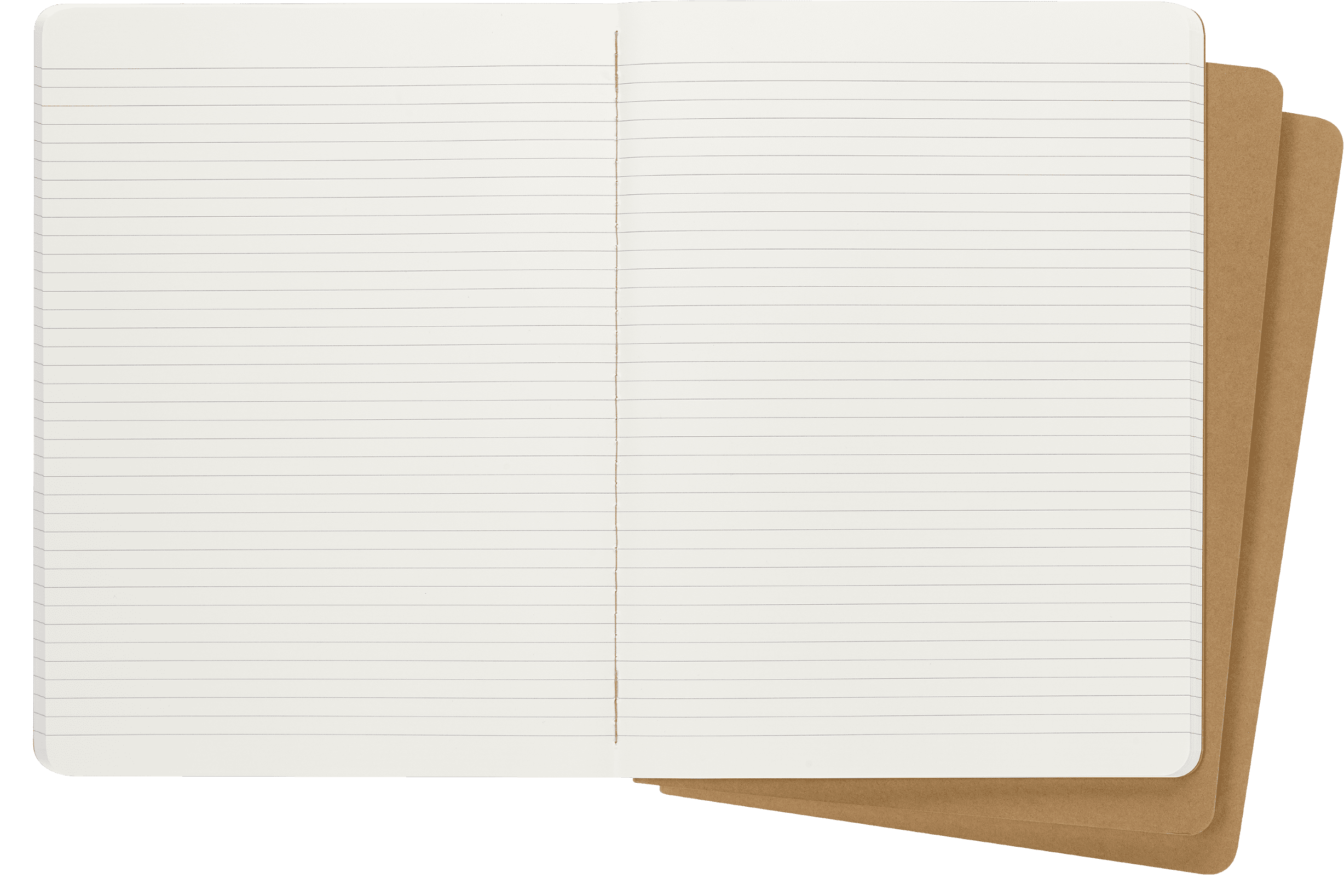 Moleskine Cahier Journals (Set of 3), XL (7.5" x 10"), Ruled, Kraft Brown