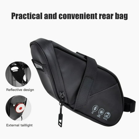 Bike Saddle Bag, Bike Bag Under Seat, Bike Seat Storage Bag, Cycling Wedge Pack, for Mountain Road Bikes