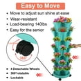 thumbnail image 4 of 7 Tier Stackable Planter Vertical Garden With Accessories for Vegetables, Flowers, Herbs, Succulents, Microgreen Gardening - Teal, 4 of 7