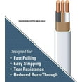 thumbnail image 3 of Romex 14/2NM-WGX250 Building Wire, 14 AWG Wire, 2-Conductor, 250 ft L, Copper Conductor, PVC Insulation, 3 of 5