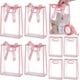 thumbnail image 1 of 15 bolsas de regalo de plástico transparente rosa de 26 cm, rectangulares, plegables, con asas, reutilizables., 1 of 9