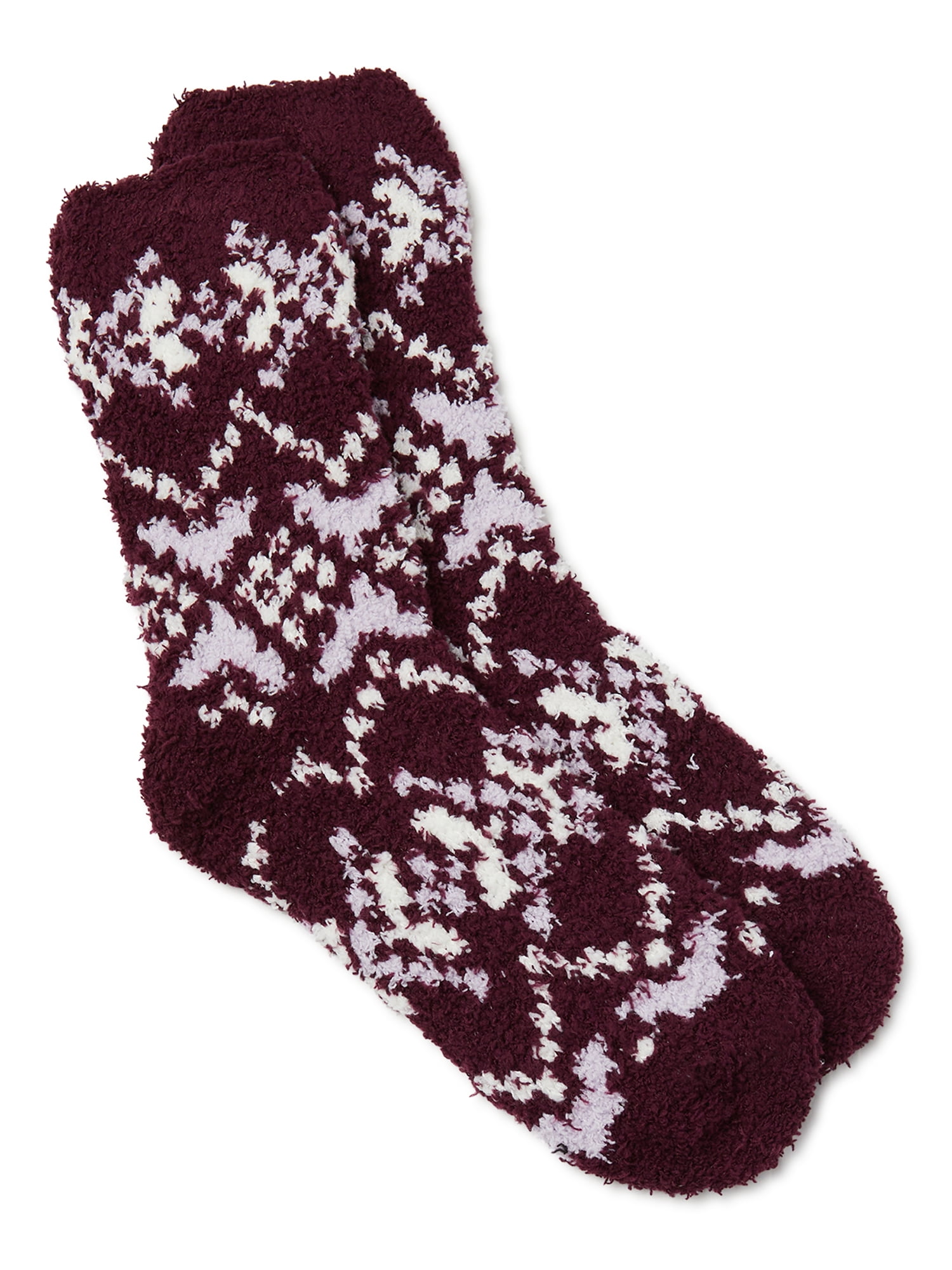 Joyspun Women's Crew Cozy Socks, 1-Pack, Size 4-10