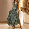 thumbnail image 2 of Conjunto de traje sin mangas de camisa de verano de moda para mujer Conjuntos sexy con estampado de cuello en V Wmkox8yi  bvn3454, 2 of 9
