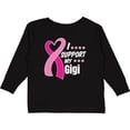 thumbnail image 3 of Inktastic Breast Cancer Awareness I Support My Gigi with Pink Ribbon Boys or Girls Long Sleeve Toddler T-Shirt, 3 of 5