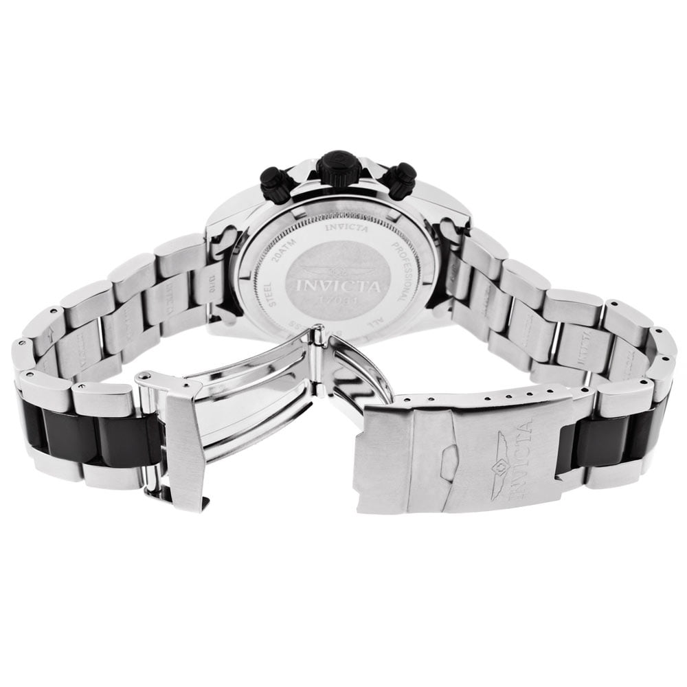 Invicta Men's Speedway Chrono Two-Tone Stainless Steel Black Dial And Bezel Movement: Quartz