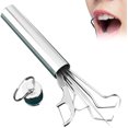 thumbnail image 1 of Juego de 7 palillos de dientes de acero inoxidable, kit de limpieza de palillos de dientes reutilizables de metal con soporte para viajar al aire última intervensión, camping, juego de bolsillo de, 1 of 3
