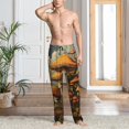 thumbnail image 2 of Mens Pajama Pants, Vintage Cloud Mushroom Soft Sleep & Lounge Pants for Men, Cuteness Casual PJ Bottoms Pants with Pockets, 2 of 7