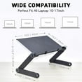 RAINBEAN Adjustable Laptop Stand, Bed Desk Tray with 360 Rotation