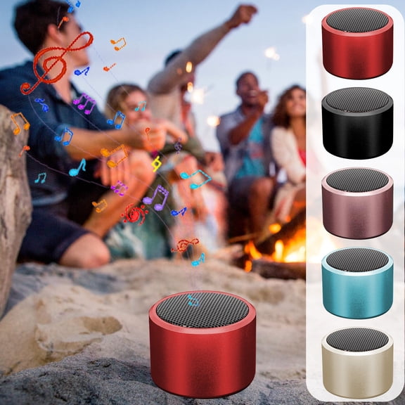 Msgweeeg Portable Speaker Speakers Creatives Colorful Magnetic Knob Bluetooth Speaker Portable Waterproof Stereo with Built In Mic for Indoor Outdoor Camping