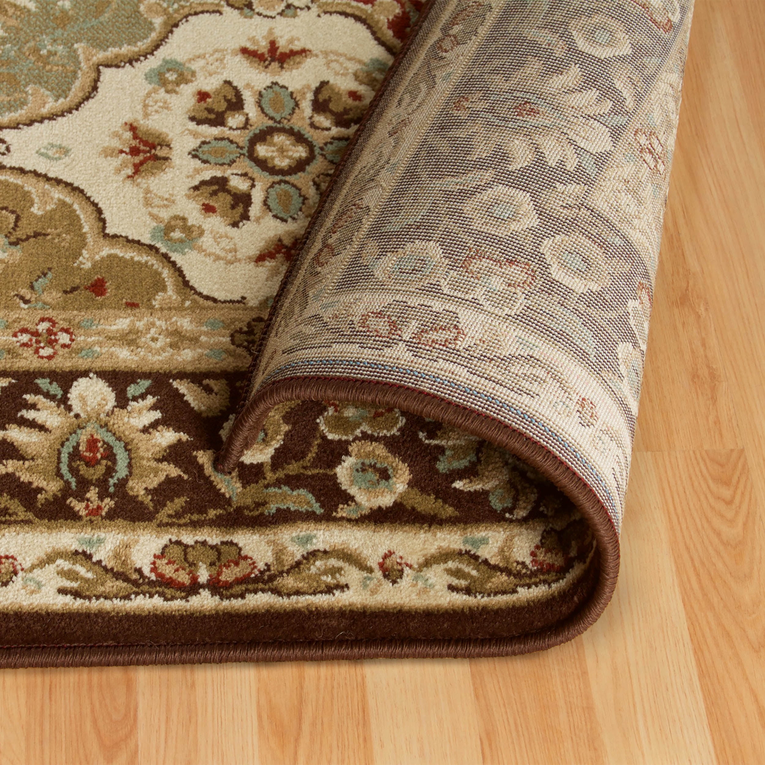 Superior Palmyra Floral Classic Indoor Area Rug, Chocolate, 8' x 10'