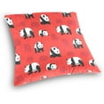 thumbnail image 3 of GZHJMY Red Fantasy Panda Pillow Cover 16 x 16 Inch, Soft Decorative Cushion Case Square Throw Pillow Cover for Sofa Living Room Couch Home Decor, 3 of 7