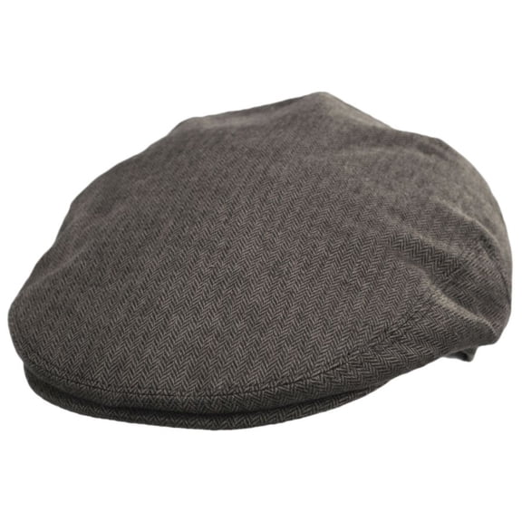 Swansea Cotton Herringbone Ivy Cap - S  - Black/Gray