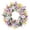 Multicolor, variant on Spring Daisy Wreath, Front Door Floral Garland with Green Leaves, Indoor Outdoor Party Decoration, Home Garden Wall Decor, Artificial Flower Wreath, Seasonal Door Hanging