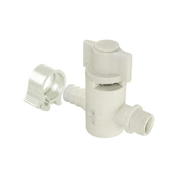 PEXLOCK 30888 Comp Valve, 1/2" x 3/8", Black