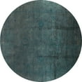 thumbnail image 1 of Ahgly Company Indoor Round Oriental Turquoise Blue Industrial Area Rugs, 4' Round, 1 of 4