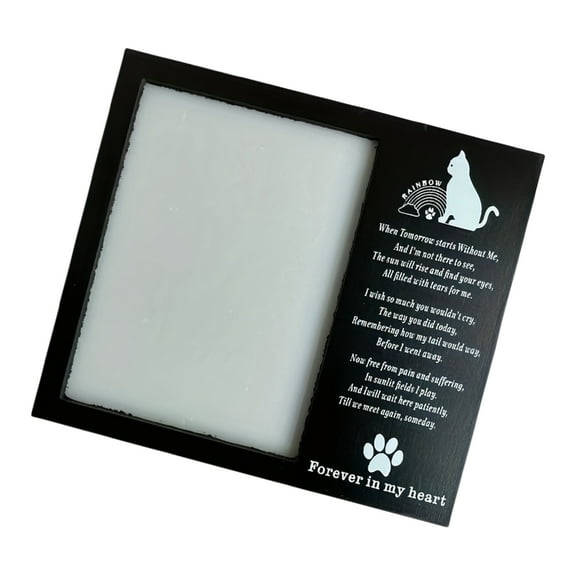 Dog and Cats Remembrances Photo Frame Wood Keepsakes for Cherishing Memory Gift