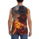 thumbnail image 4 of Fotbe Western Fire Cowboy Men's Camiseta sin Mangas Estampada para Hombres, Playera Casual para Gimnasio, Entrenamiento, Playa-X-Large, 4 of 7