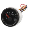 thumbnail image 5 of Medidor De Temperatura del Agua De 52MM, 40 A 120 °C, Medidor De Temperatura del Agua con Puntero DC9 A 32V con Retroiluminación para Vehículos Recreativos, Yates, Barcos De Pesca(Negro), 5 of 5
