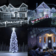 thumbnail image 3 of Cadena de luces de tubo solar 1PCS - 32 metros 300 luces [ocho funciones solares de alta potencia con control remoto] blanco$$Producto de importación No hay factura disponible MFZFUKR CPB-US-DYP749-6, 3 of 5