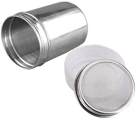 qingqingR Stainless Steel Mesh Flour Sifter Icing Sugar Salt Dredger Chocolate Powder Shaker 3 Sizes qingqingR Stainless Steel Mesh Flour Sifter Icing Sugar Salt Dredger Chocolate Powder Shaker 3 Sizes