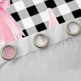 thumbnail image 4 of Manfei Modern Minimalist Checkered Blackout Curtains,Cartoon Alphabet L Window Curtains Pack of 2 (38x45 Each), 4 of 6