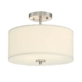 thumbnail image 6 of Meridian M60008BN 2 Light Semi Flush - white fabric shade Brushed Nickel, 6 of 7
