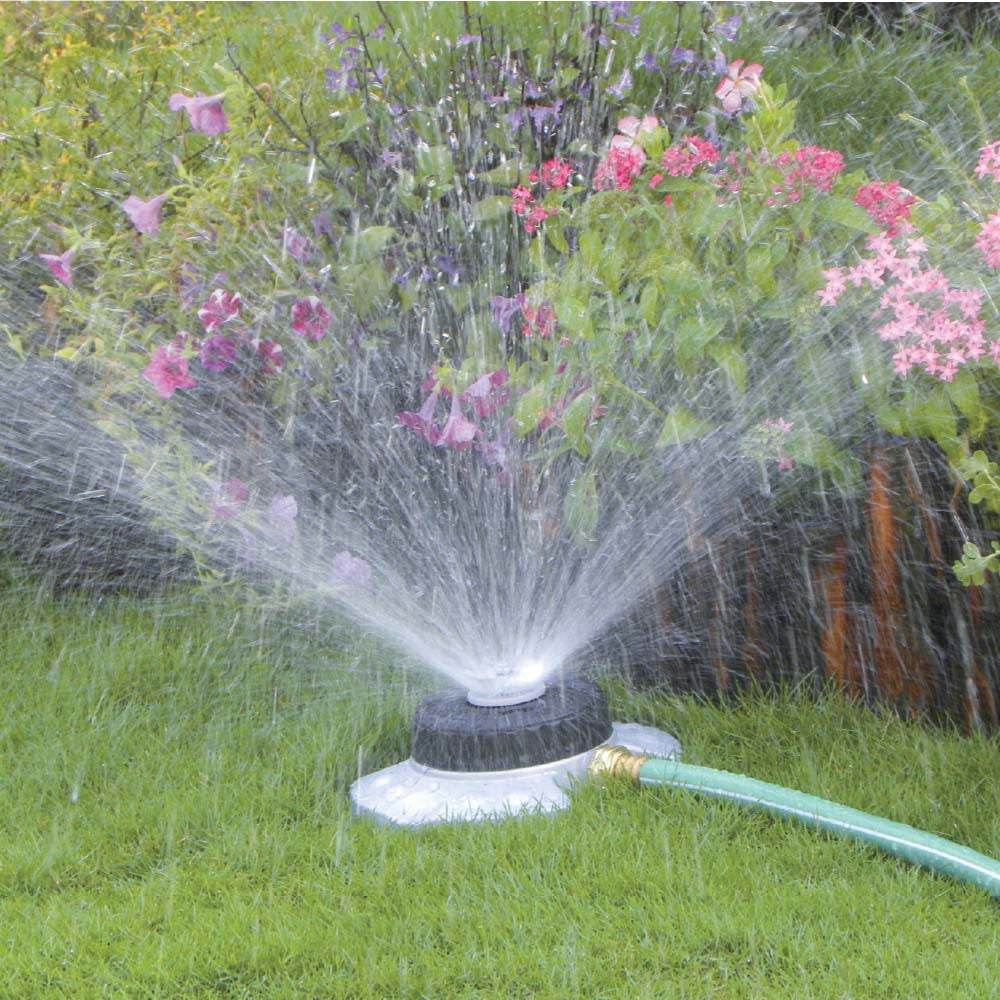 AquaGen 8430323 15093 9-Pattern Metal Turret Sprinkler