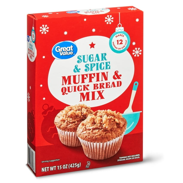 Great Value Holiday Sugar & Spice Muffin & Quick Bread Mix, 15 oz