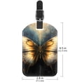 thumbnail image 6 of Square 2Pack PU Leather Butterfly Cruise Luggage Tag with Privacy Cover and Name ID Tag for Travel Handbags Backpacks Luggage Tags, 6 of 6