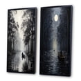 thumbnail image 3 of Designart "Passage Charcoal Canal Quiet III" Canals Framed Wall Art Set Of 2 - Grey Architecture Framed Canvas Set For Living Room Decor, 3 of 7