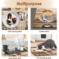 thumbnail image 5 of Coffee Mat for Countertops, Coffee Cup Tea Vintage Dish Drying Mat 2 Pcs for Kitchen Coffee Bar Accessories, Coffee Maker Espresso Machine Dish Rack Hide Stain Rubber Backed 12x19In, 5 of 6