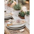 thumbnail image 5 of Gray Orange Pumpkin Fall Cloth Napkins Set of 6 Reusable Dinner Napkins, Thanksgiving Floral Leaves Retro Cocktail Napkin Washable Table Napkins for Wedding/Holiday Party/Baby Shower 20"x20", 5 of 7