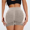 thumbnail image 5 of Iugvhana Women's Yoga Leggings 2PC High Waist Skinny Shorts Tummy Control Breathable Stretch Quick-Dry Fitness Workouts Running Shorts Khaki L, 5 of 9
