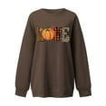 thumbnail image 4 of Patlollav Plus Size Halloween Sweatshirt Women Pumpkin Coffee Graphic Cute Halloween Shirts Fall, 4 of 6