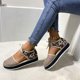 thumbnail image 5 of Sandalias de mujer, zapatos de playa calados de red de verano, sandalias de tacón plano con estampado de leopardo Wmkox8yii  FOPL284, 5 of 9