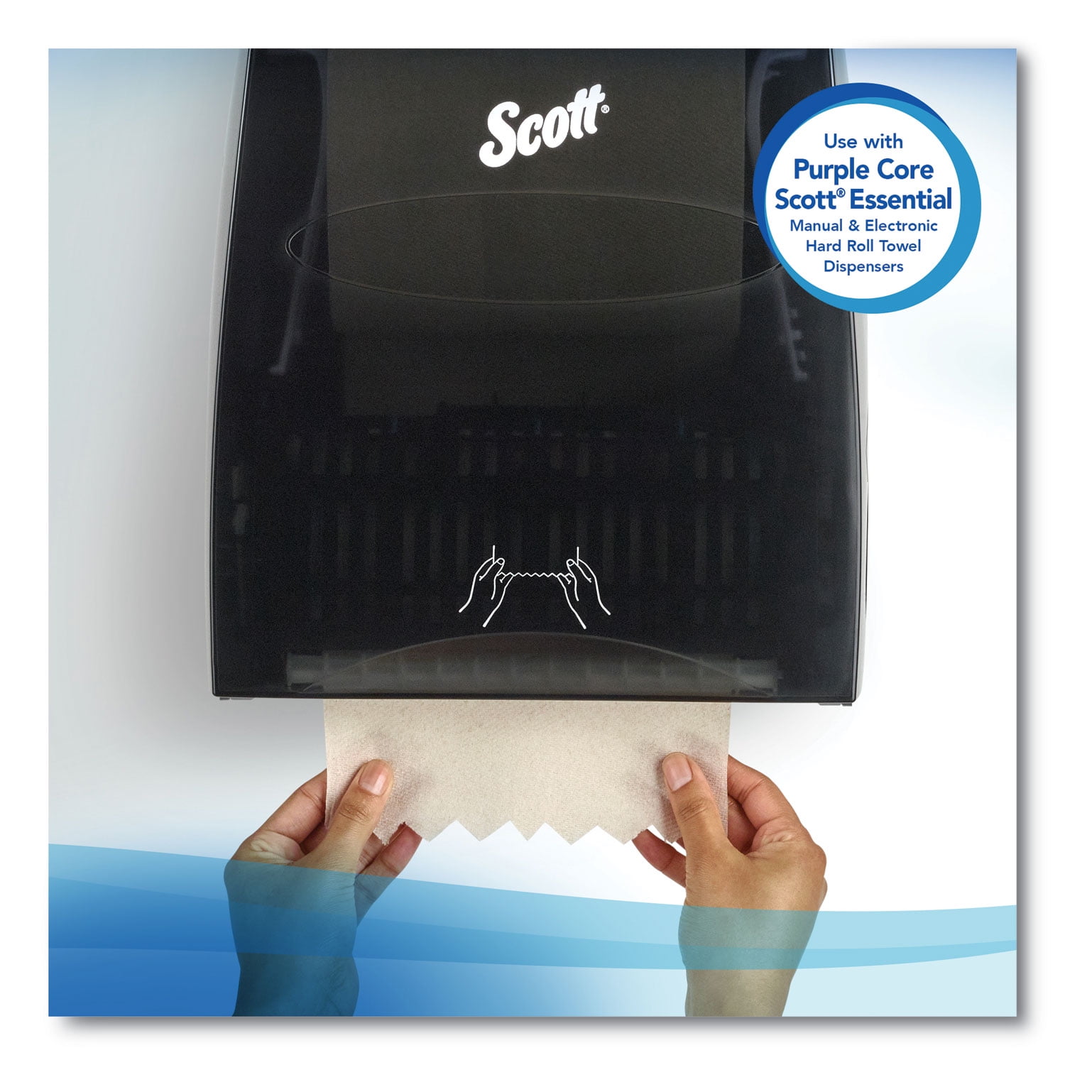 Scott Essential 100% Recycled Fiber Hard Roll Towel, 1.75" Core, Brown, 8" x 700 ft, 6/Carton